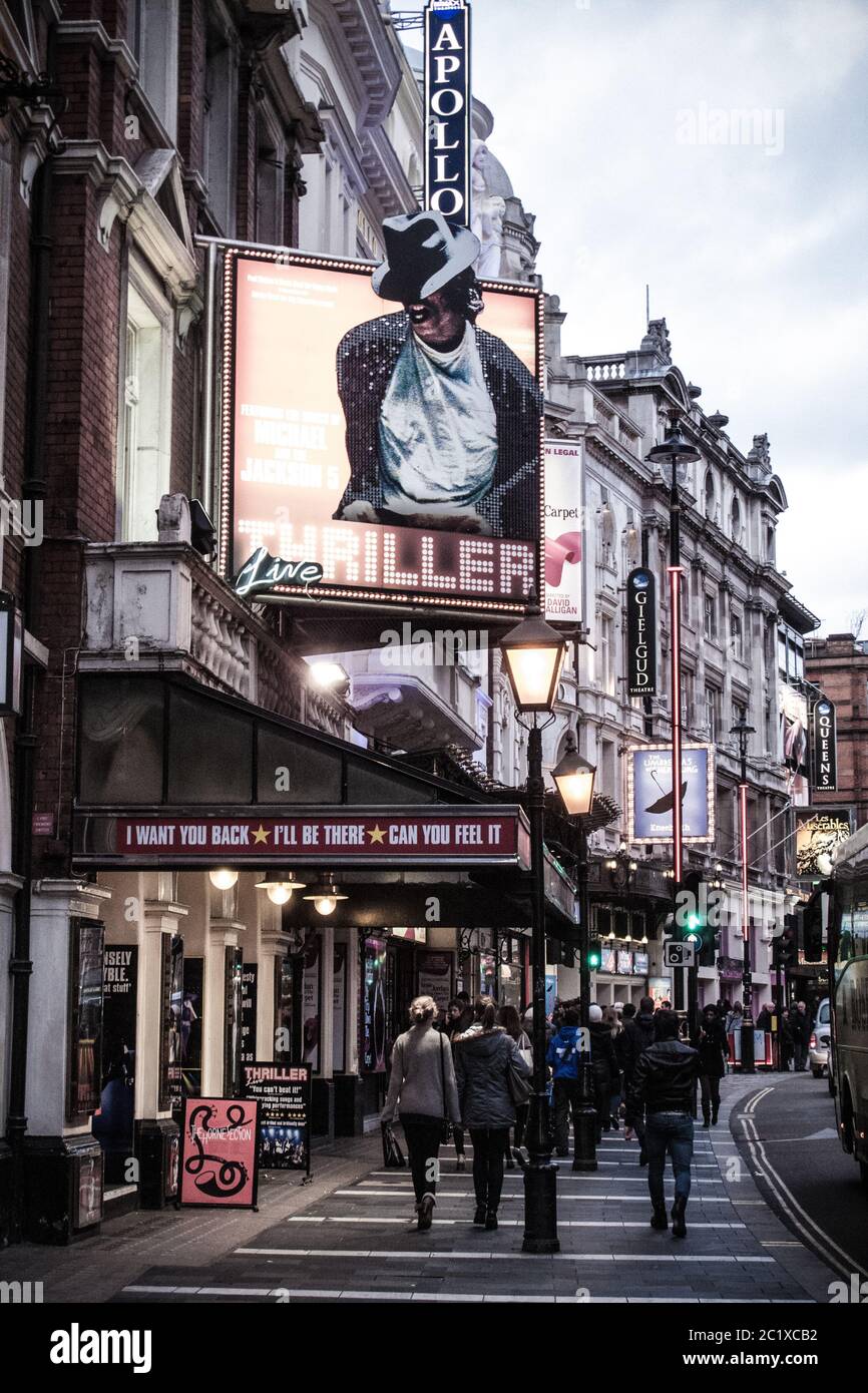 Michael Jackson Thriller Live au West End de Londres pendant la soirée Banque D'Images