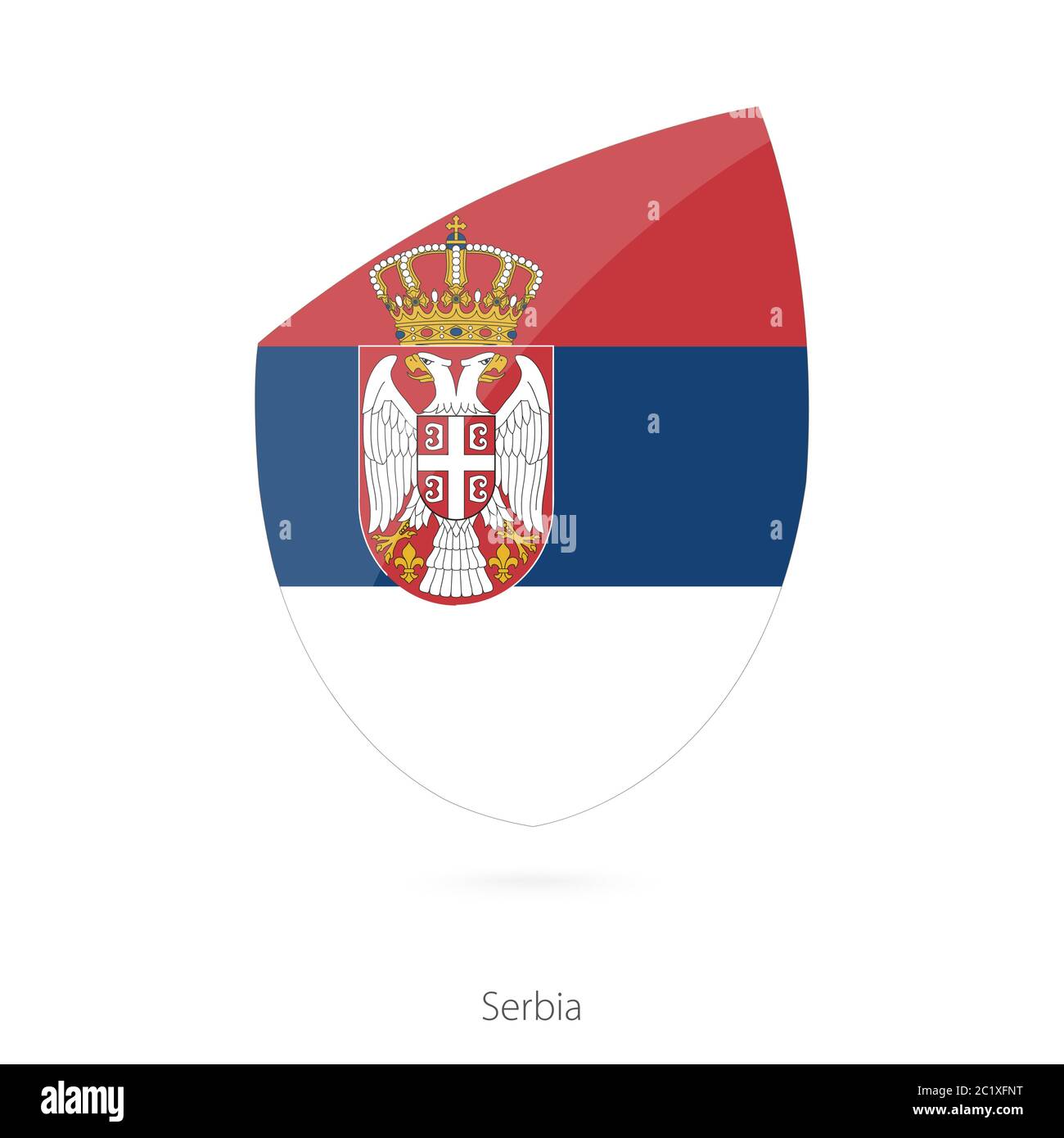 Drapeau de la Serbie. Drapeau serbe de rugby. Illustration vectorielle. Illustration de Vecteur