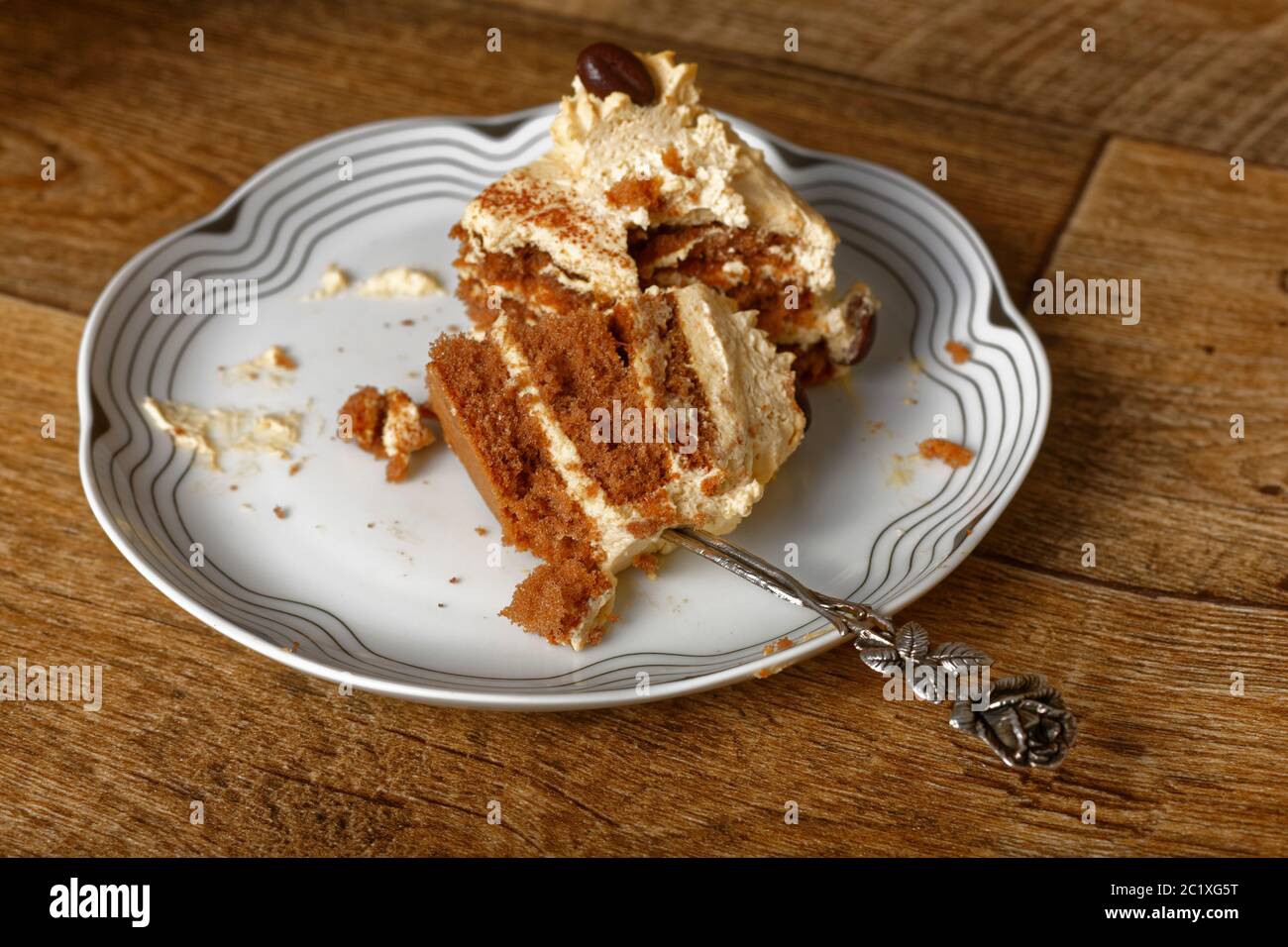 gâteau à la crème moka Banque D'Images
