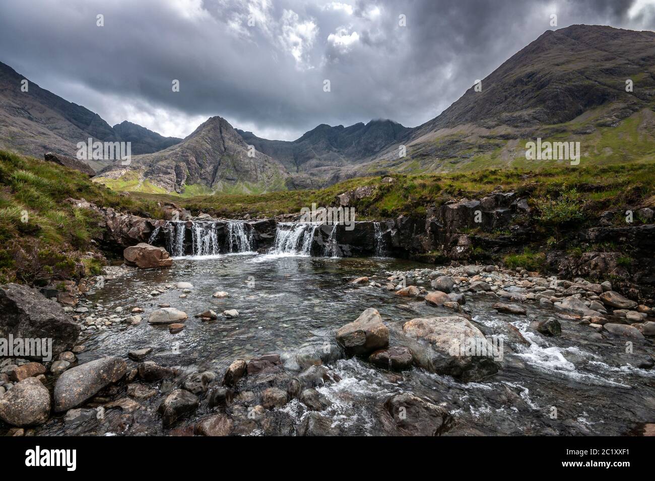 Fairy pools et Sgurr an Fhedain Isle of Skye Scotland Banque D'Images
