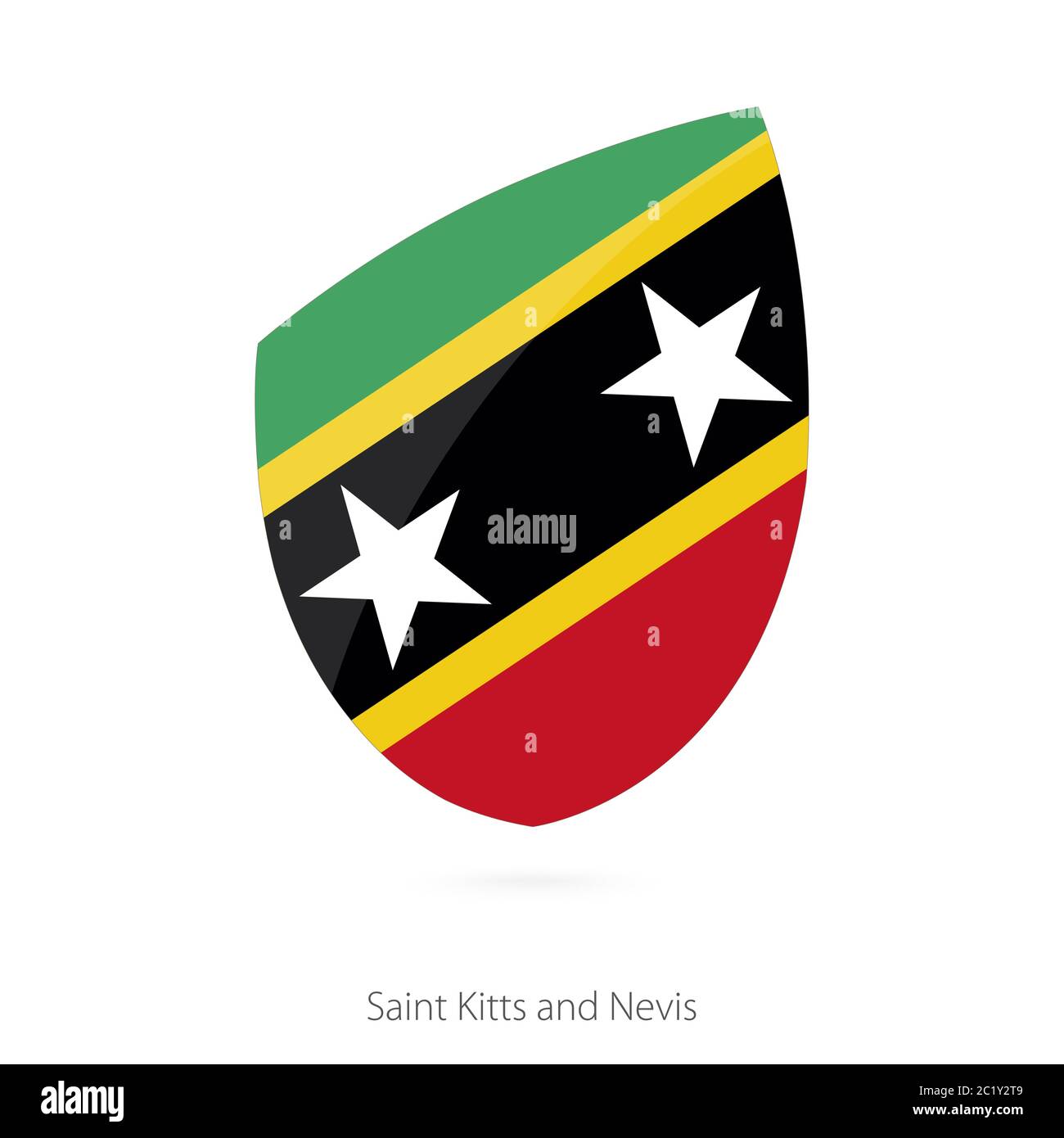 Drapeau de Saint-Kitts-et-Nevis. Illustration vectorielle. Illustration de Vecteur