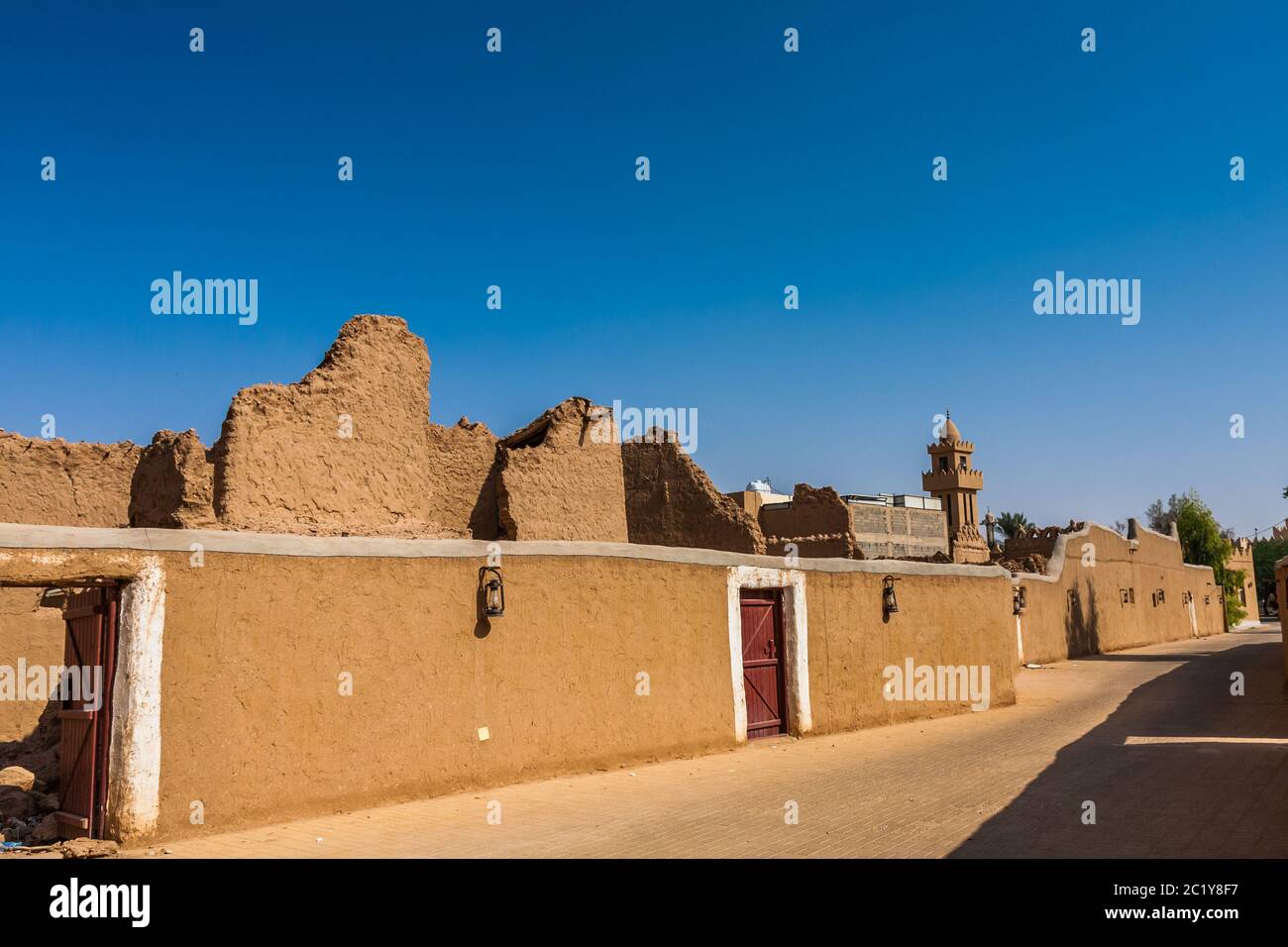L'architecture traditionnelle en terre arabe en Arabie Saoudite, Al Majmaah Banque D'Images