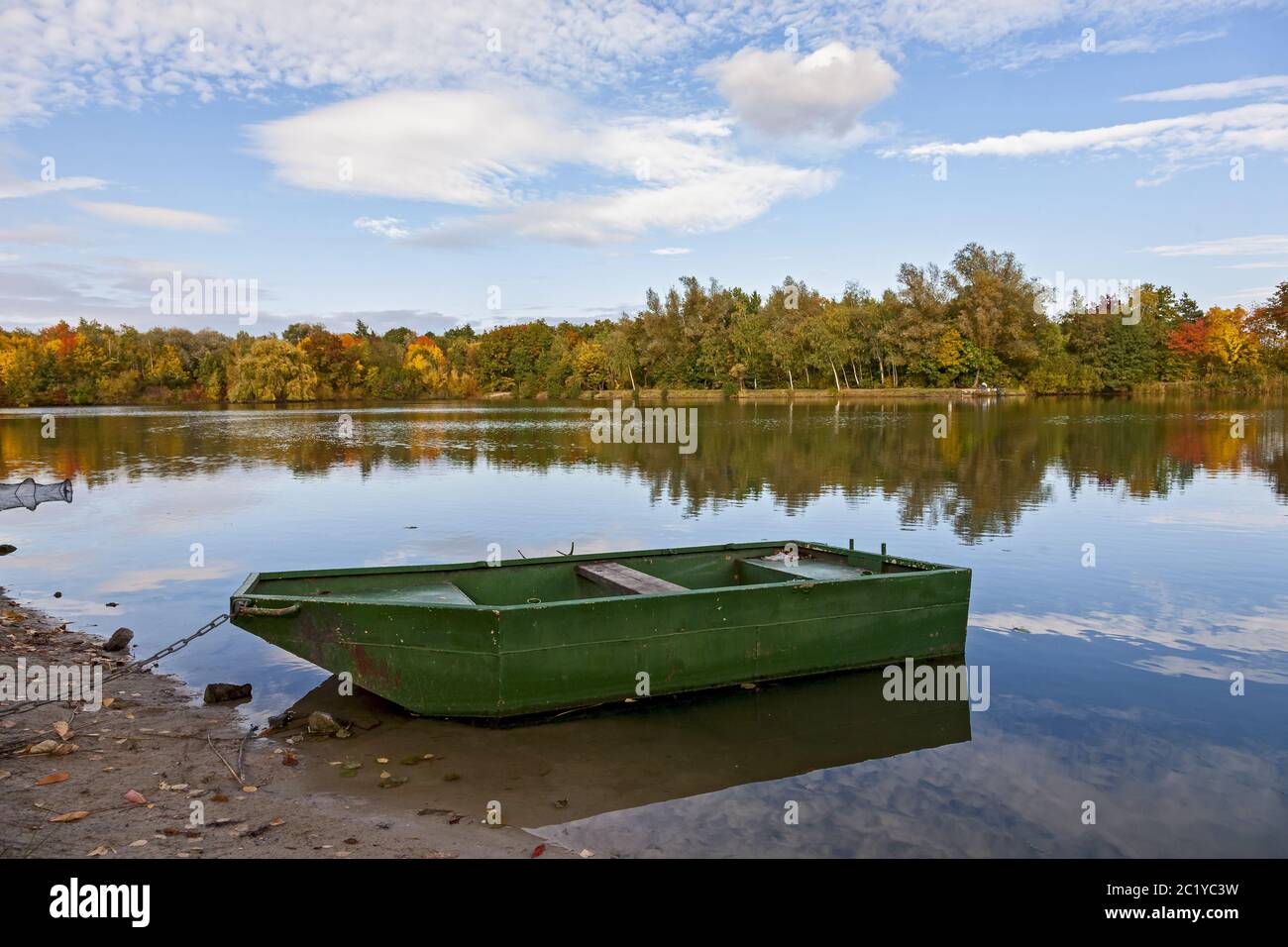 Automne à l'étang de pêche Banque D'Images