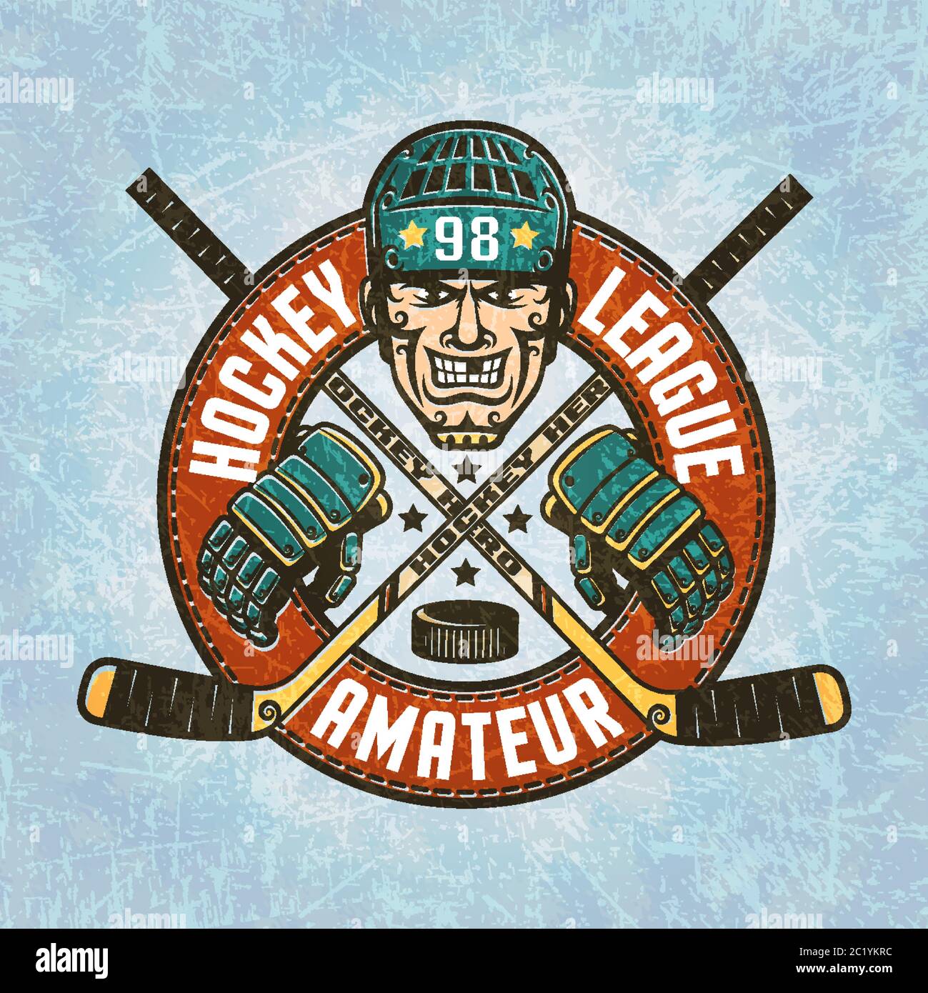 Logo hockey Illustration de Vecteur
