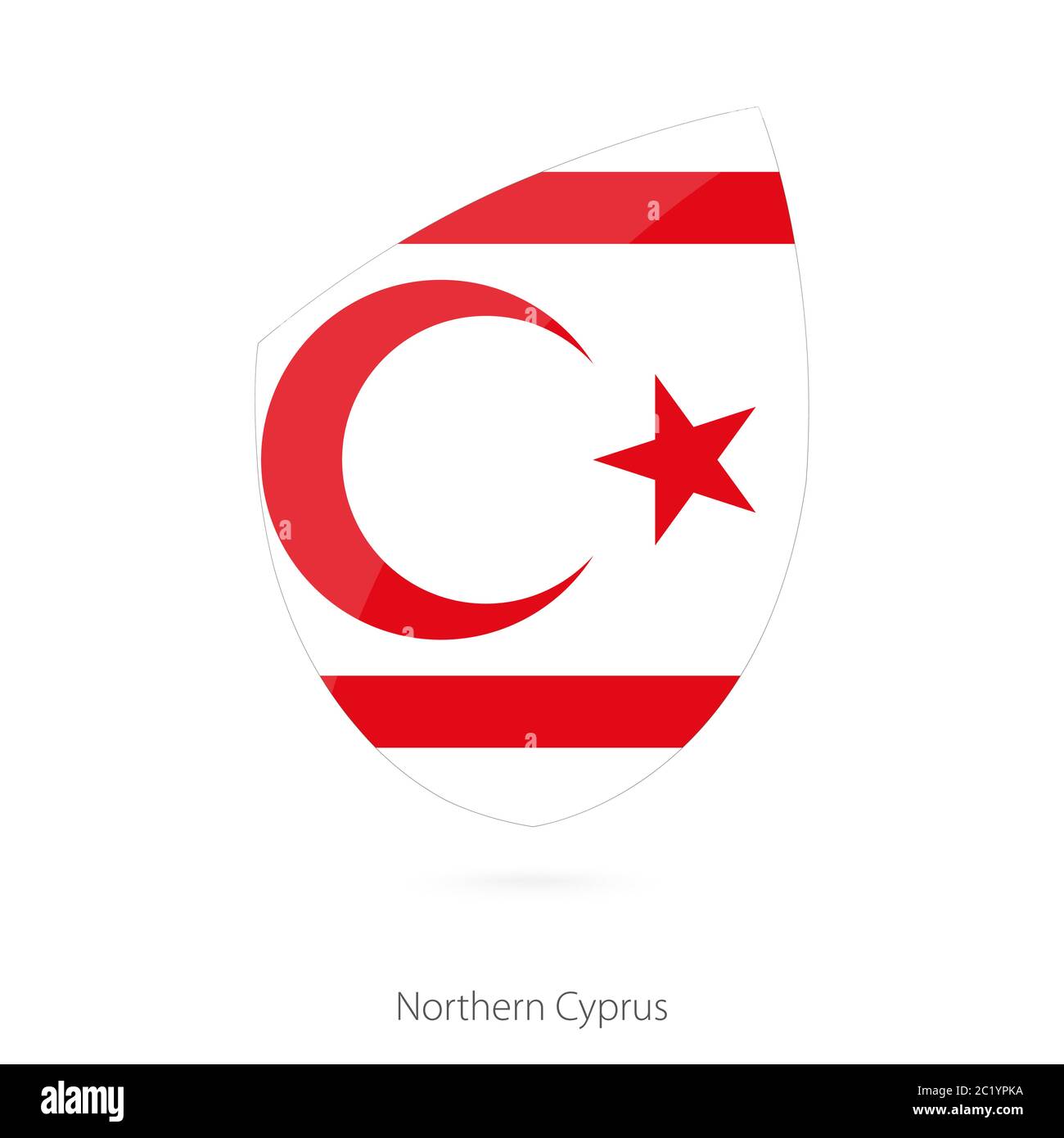 Drapeau de Chypre du Nord. Illustration vectorielle. Illustration de Vecteur