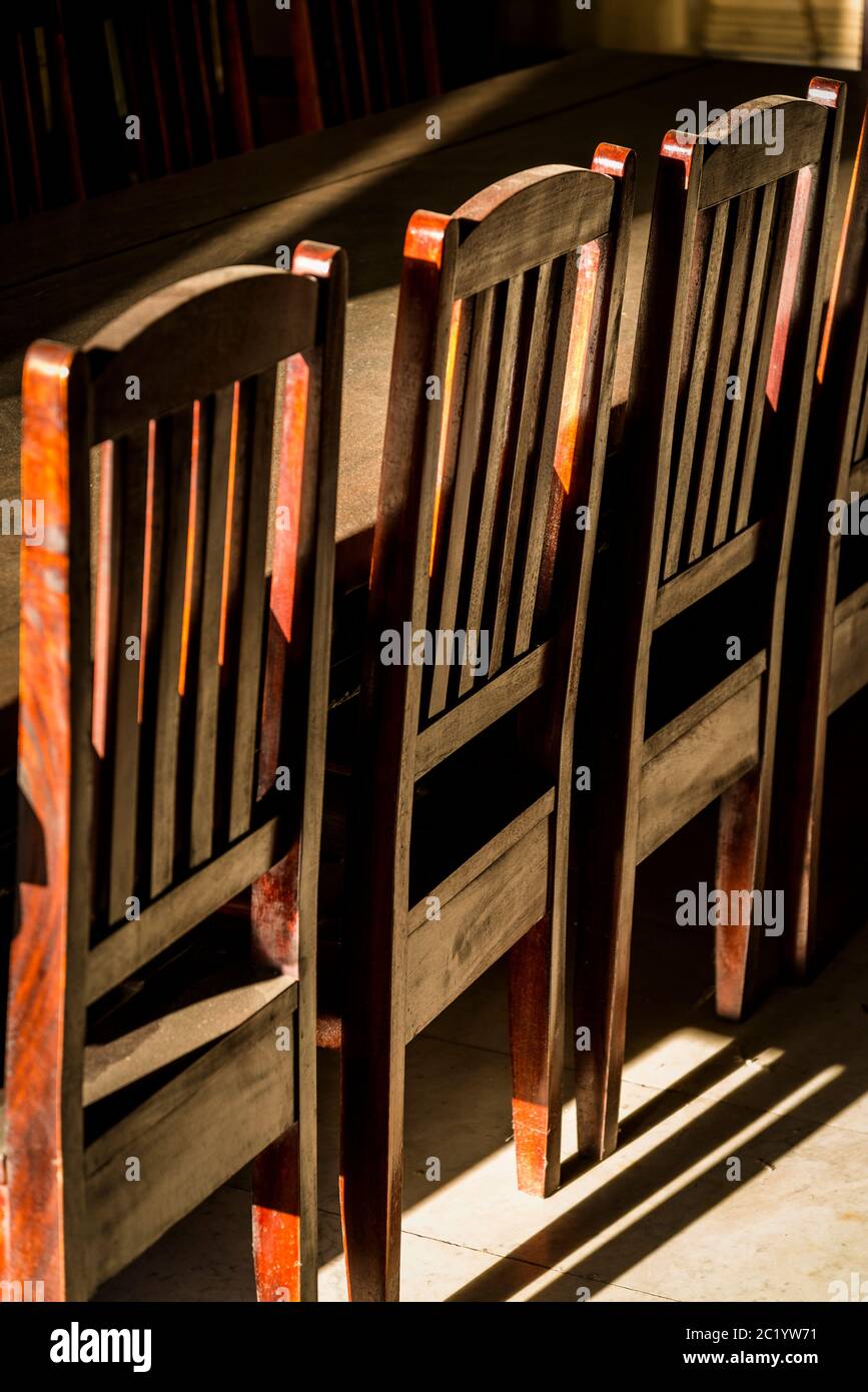Intérieur de la bibliothèque Marti qui se trouve dans l'ancien hôtel de ville de Santa Clara, Cuba Banque D'Images