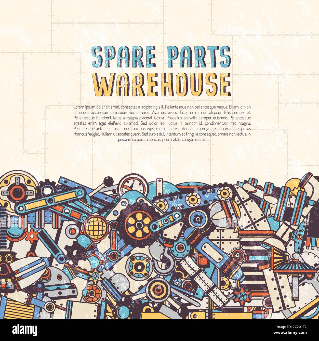 affiche sur les machines Illustration de Vecteur