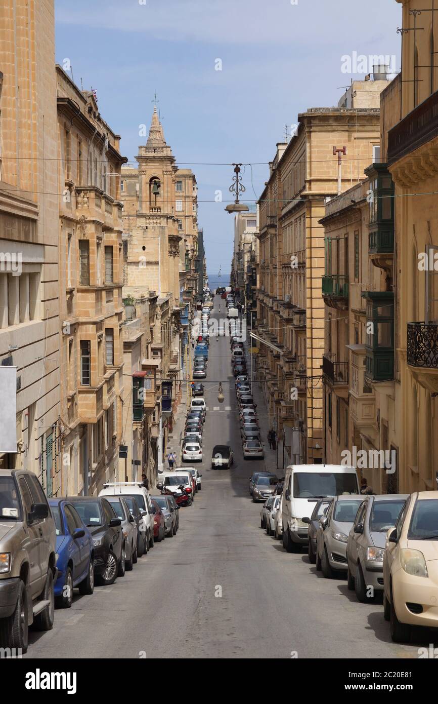 Old Bakery Street Valetta Malte Banque D'Images
