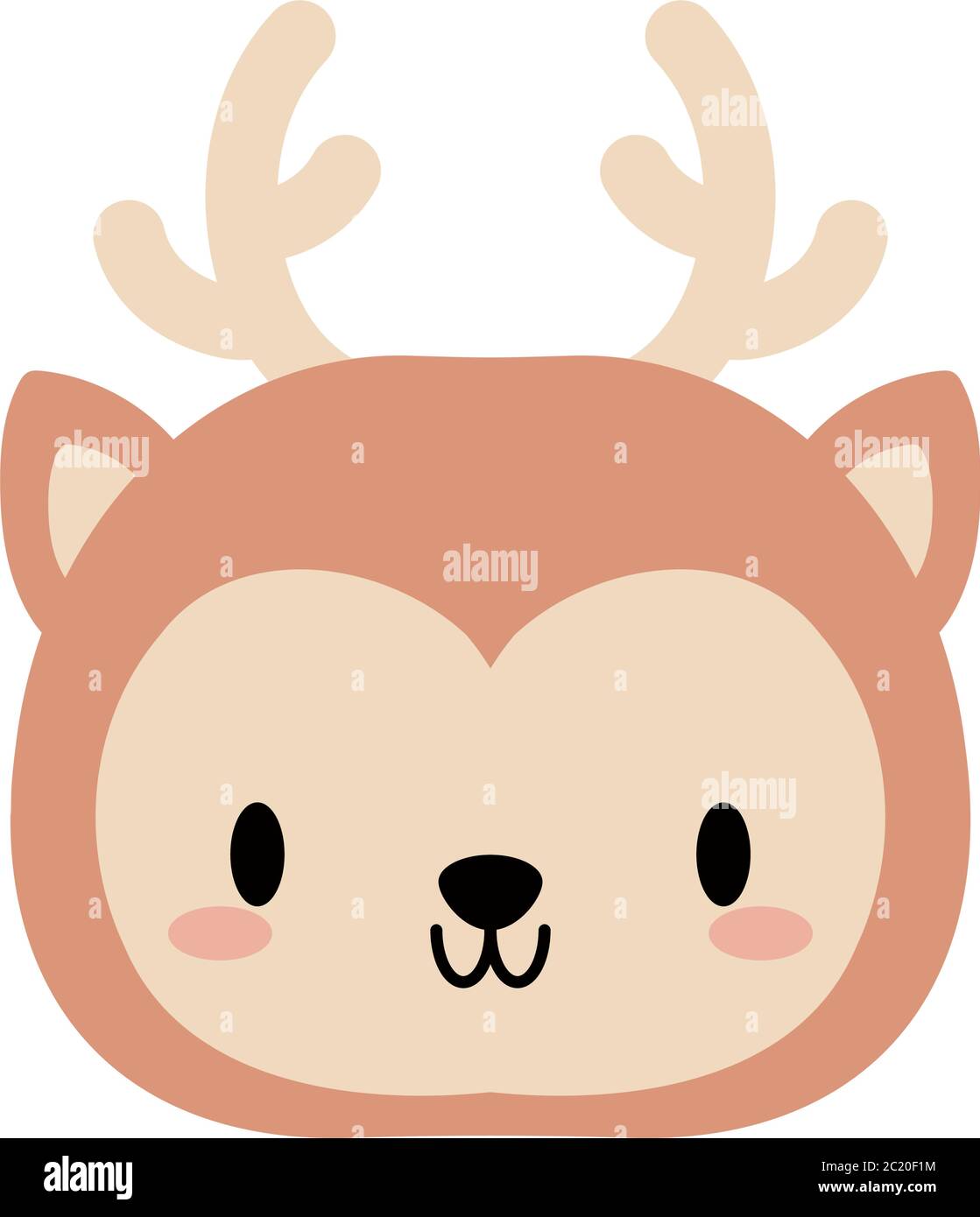 Dessin Biche Kawaii tête cerf bébé kawaii, modèle plat icône vecteur illustration design Image  Vectorielle Stock - Alamy