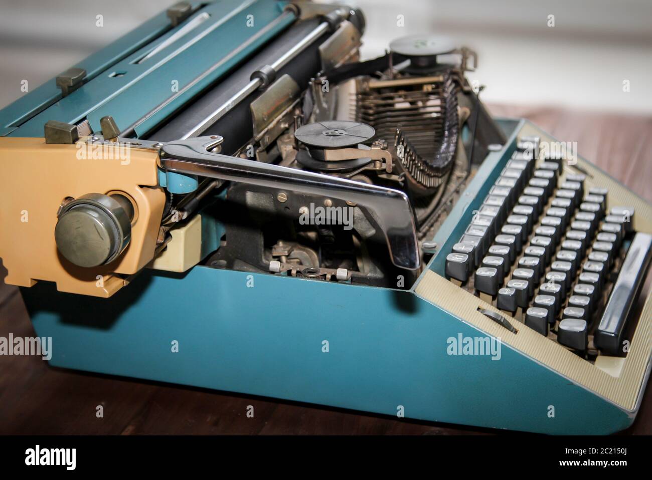 Détail d'une vieille machine à écrire Banque D'Images