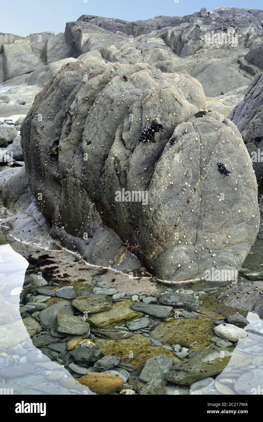 Reef rock après l'océan Atlantique Banque D'Images