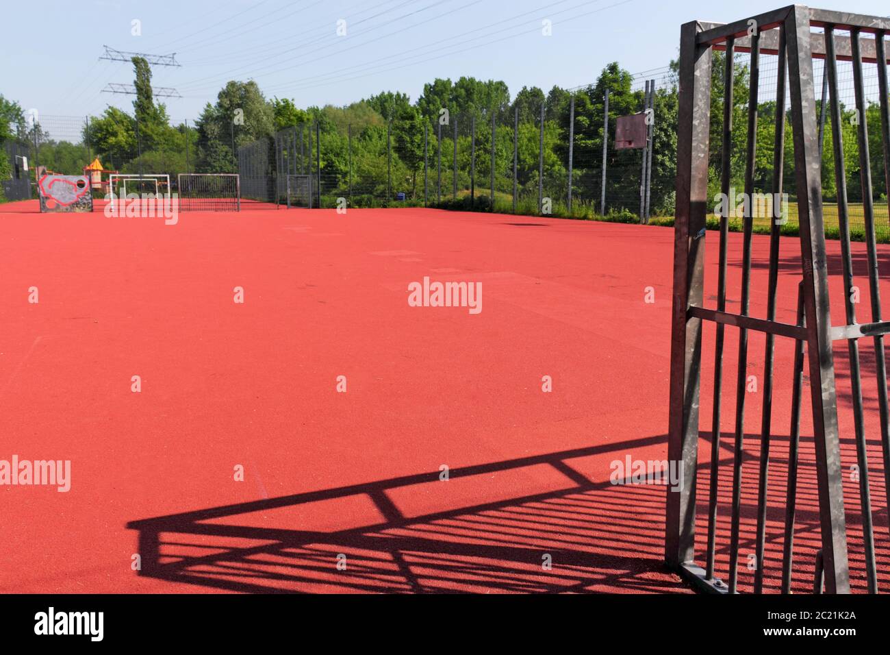 Terrain de football amateur Banque D'Images