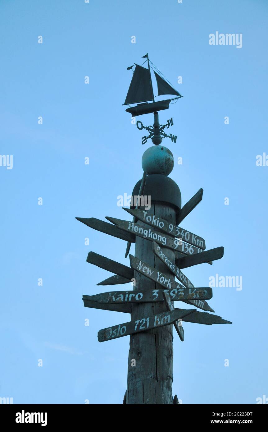 Panneau , ailette météo Banque D'Images