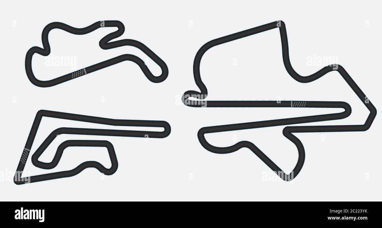 Circuit pour sports automobiles, circuit de course Grand prix, illustration vectorielle Illustration de Vecteur