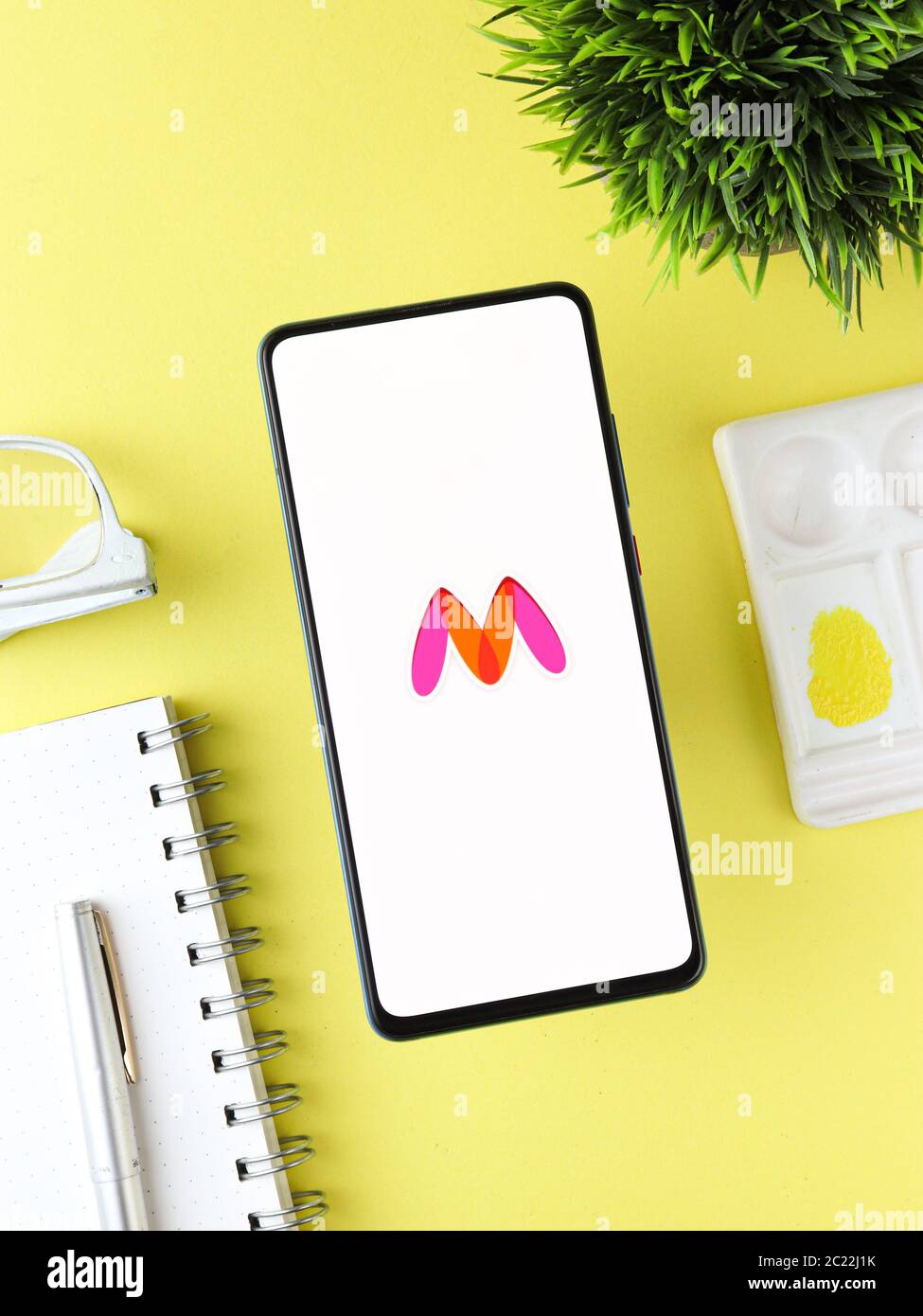 Assam, inde - 09 juin 2020 : Myntra une application de shopping en ligne. Banque D'Images