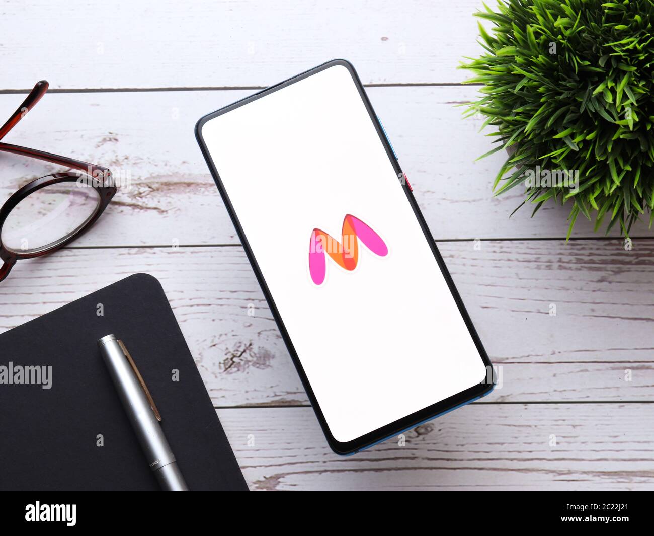 Assam, inde - 09 juin 2020 : Myntra une application de shopping en ligne. Banque D'Images