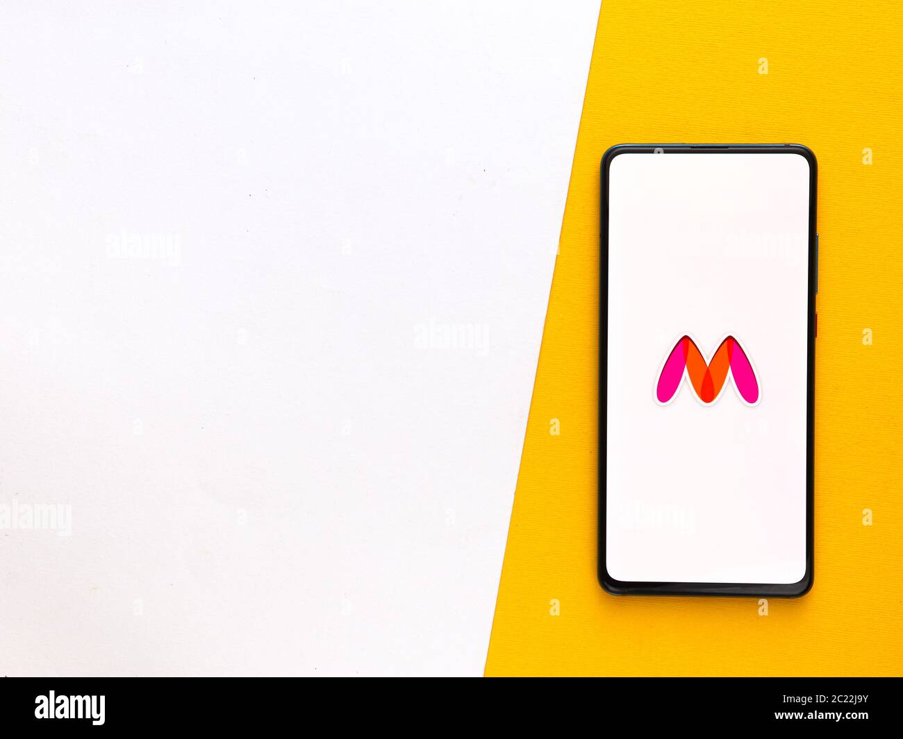 Assam, inde - 09 juin 2020 : Myntra une application de shopping en ligne. Banque D'Images