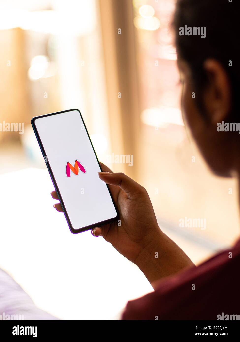 Assam, inde - 09 juin 2020 : Myntra une application de shopping en ligne. Banque D'Images