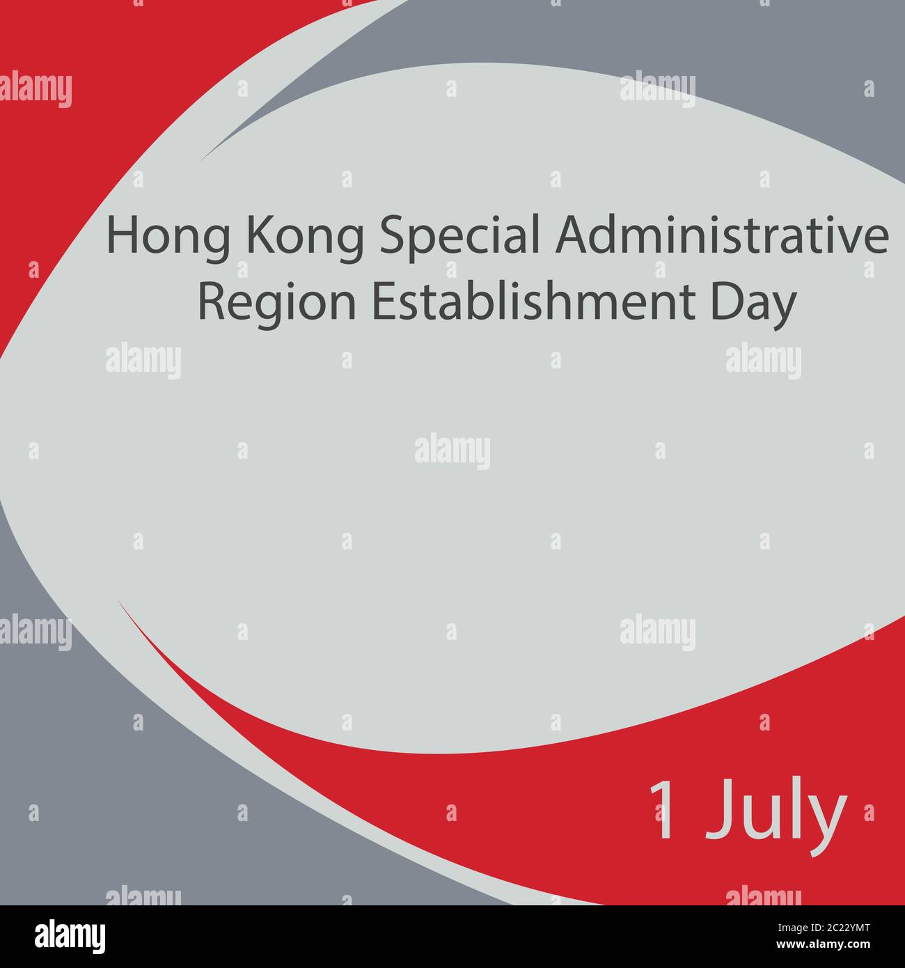 Journée spéciale d'établissement de la région administrative de Hong Kong. Illustration de Vecteur