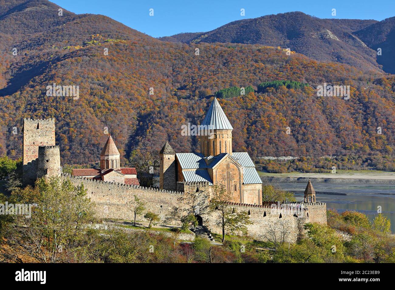 Forteresse et monastère d'Ananuri en Géorgie. Banque D'Images