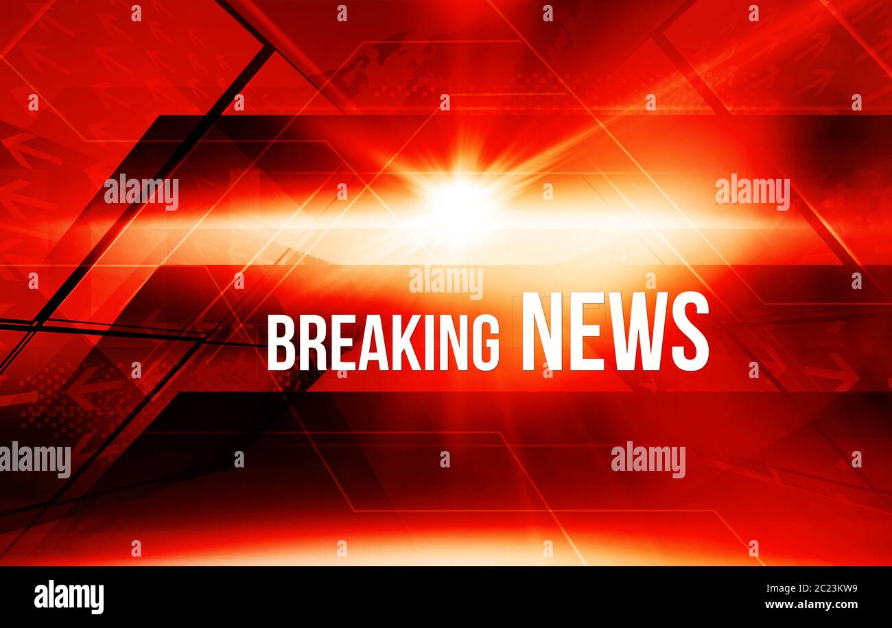 Arrière-plan de nouvelles numériques graphiques avec des flèches et en informations de texte. 3d illustration Banque D'Images