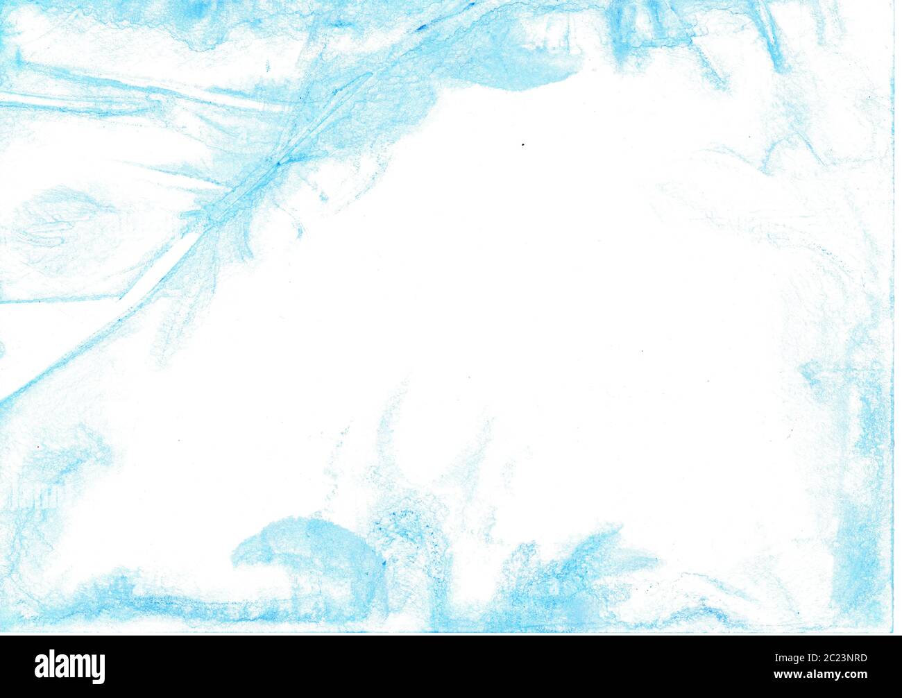 Avec crayons aquarelle peint à la main aquarelle fond bleu clair sur papier rugueux Banque D'Images