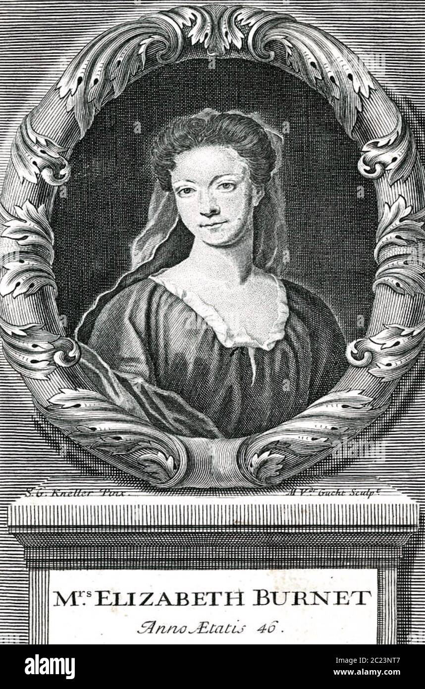 ELIZABETH BURNETT (1661-1709) philanthrope anglais Banque D'Images