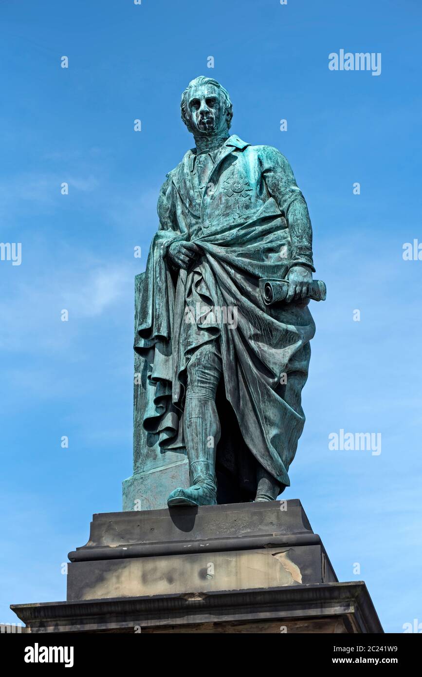 Statue de Robert Dundas, 2e vicomte Melville, fils de Henry Dundas, Melville Crescent, Édimbourg, Écosse, Royaume-Uni. Banque D'Images Statue de Robert Dundas, 2e vicomte Melville, fils de Henry Dundas, Melville Crescent, Édimbourg, Écosse, Royaume-Uni. Banque D'Images