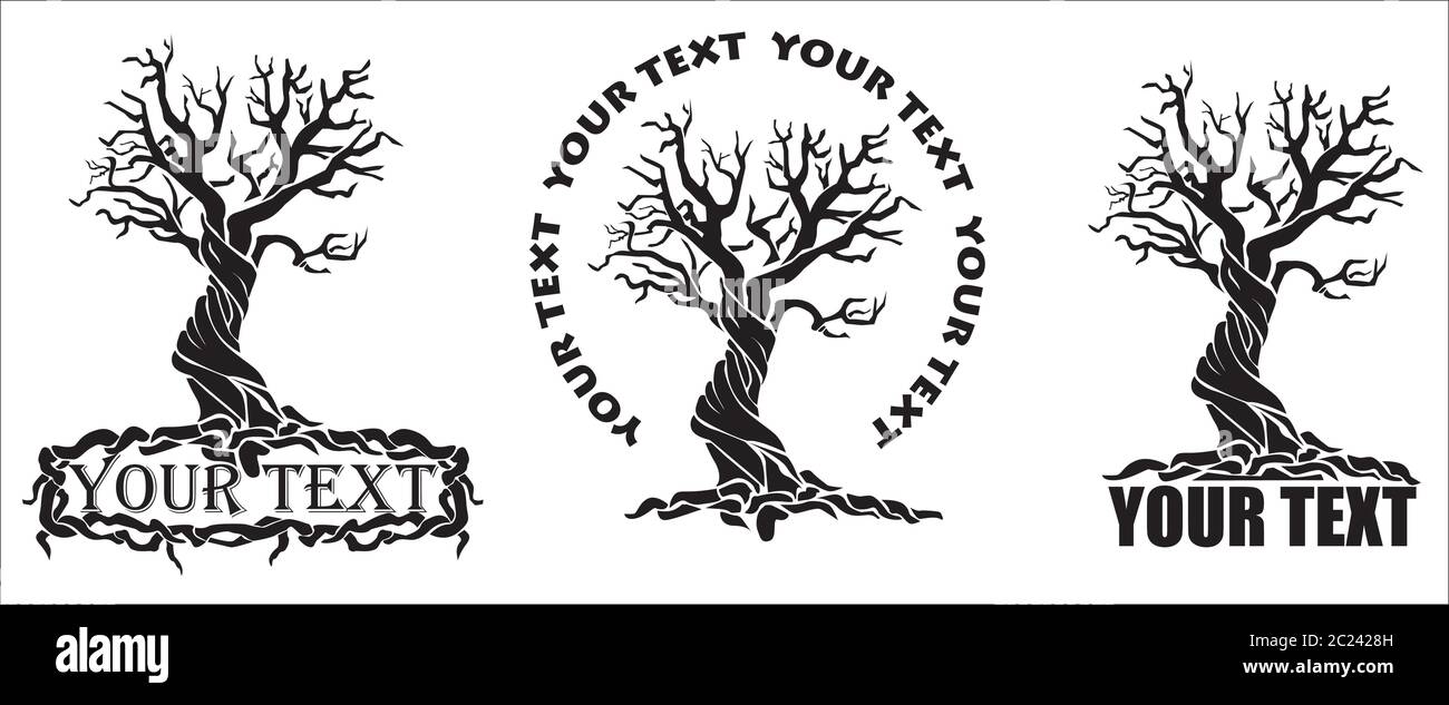 arbre stylisé avec options pour le texte Illustration de Vecteur