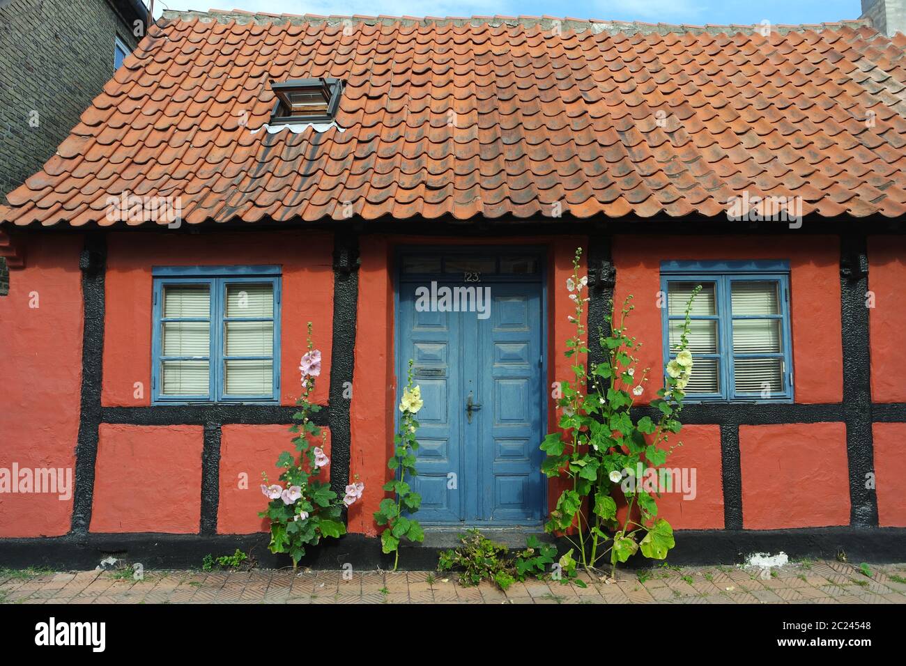 Altes Fachwerkhaus auf Bornholm Banque D'Images