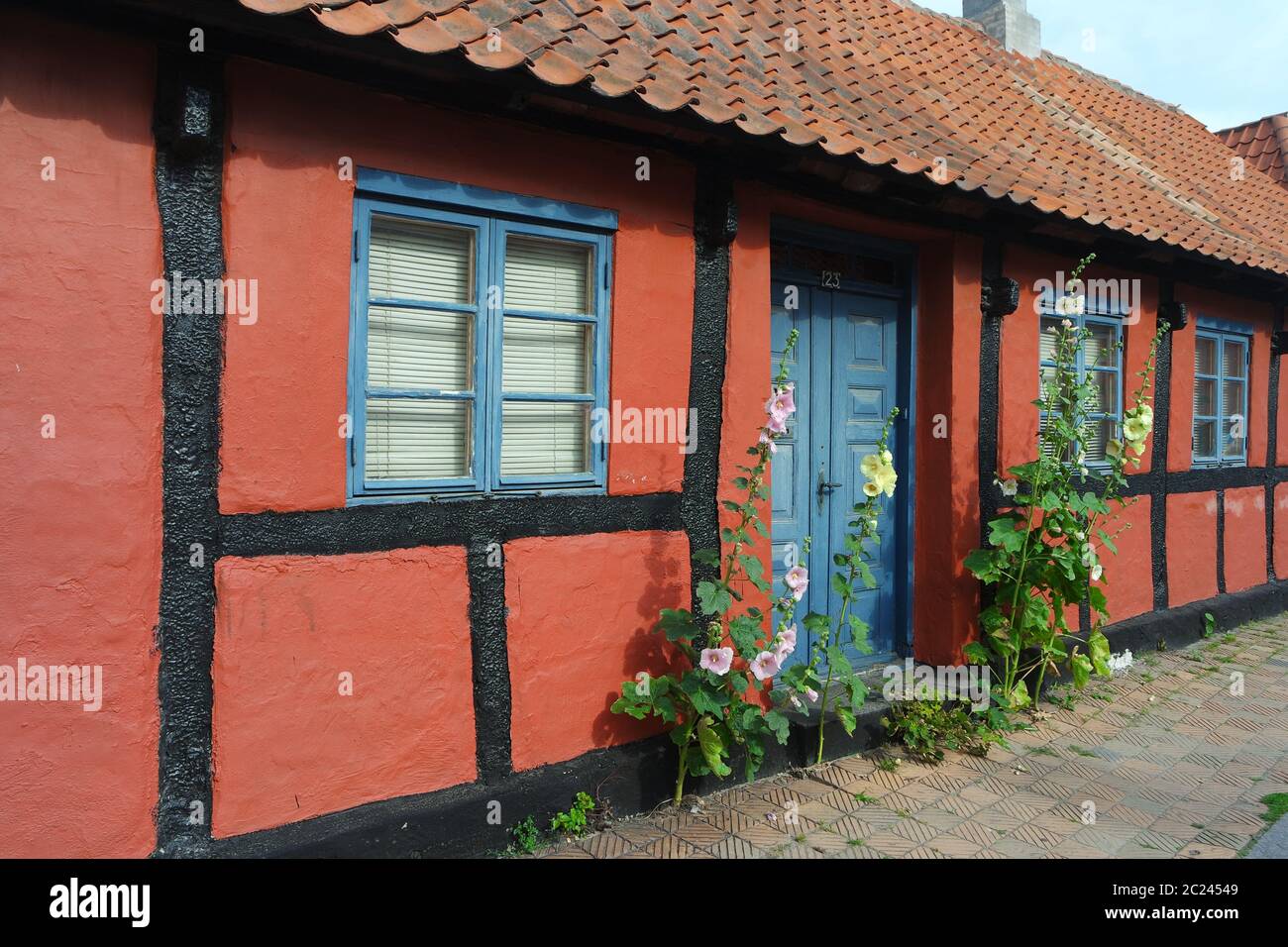 Altes Fachwerkhaus auf Bornholm Banque D'Images