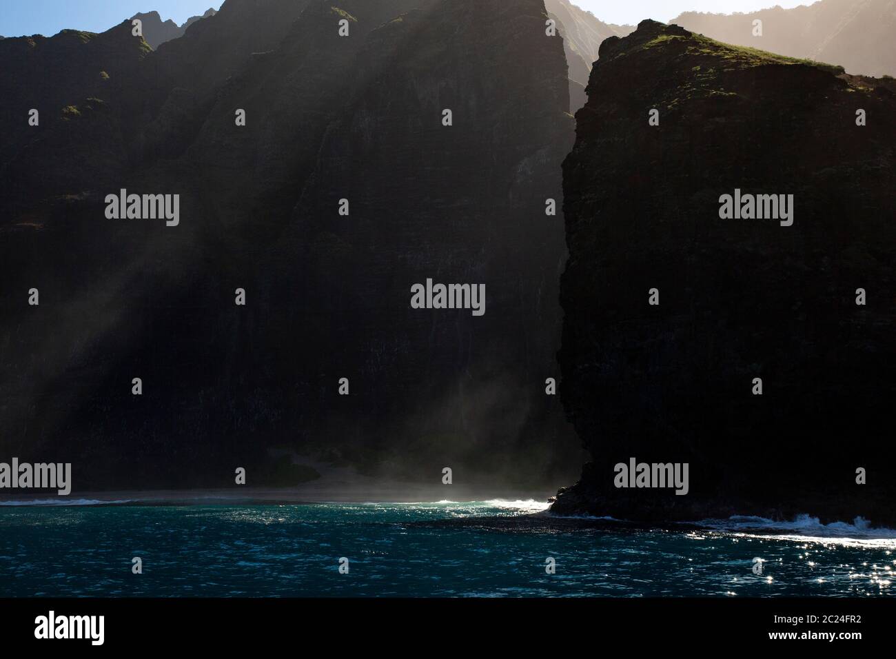 Cliff connu comme un cinéma et le tournage sur l'île d'Hawaï Banque D'Images