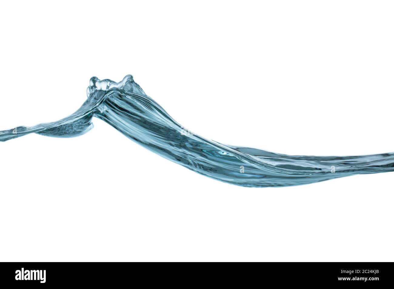 L'eau bleu clair, surface ondulée avec splash. Banque D'Images