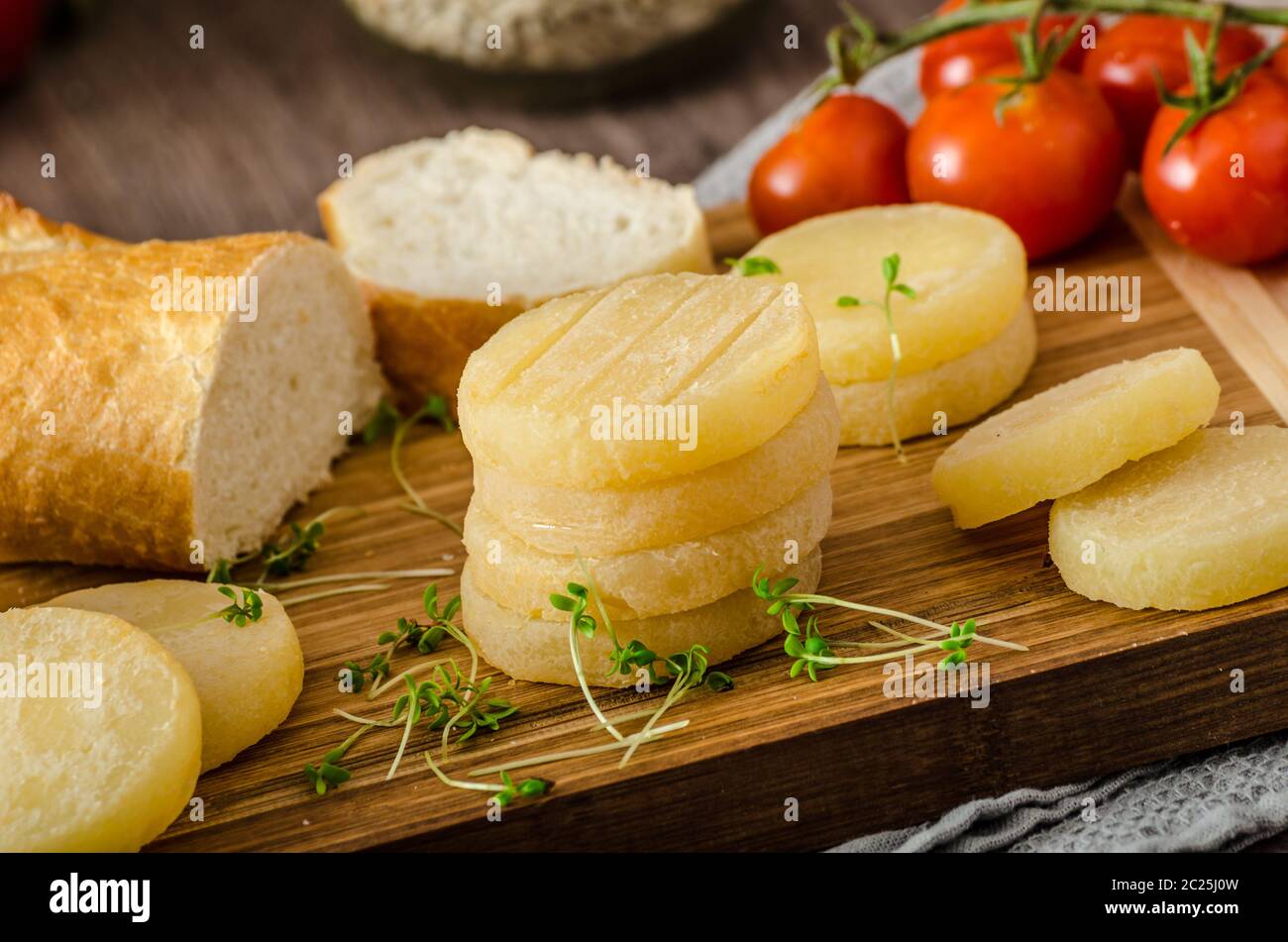 Fromage tchèque malodorant - Olomoucke tvaruzky, photo du produit Banque D'Images