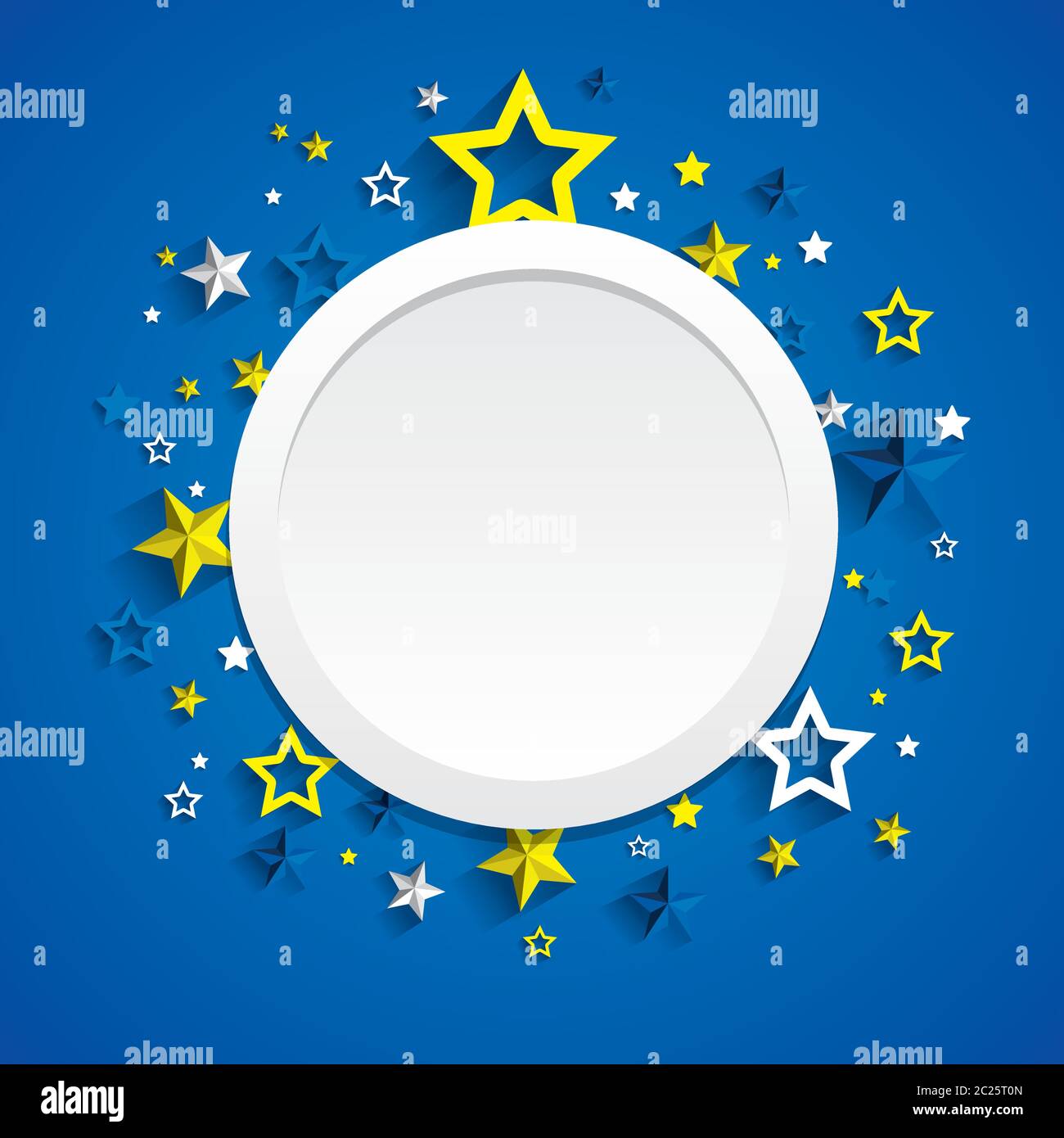 Illustration vectorielle d'arrière-plan avec cadre en forme d'étoiles créatives Illustration de Vecteur