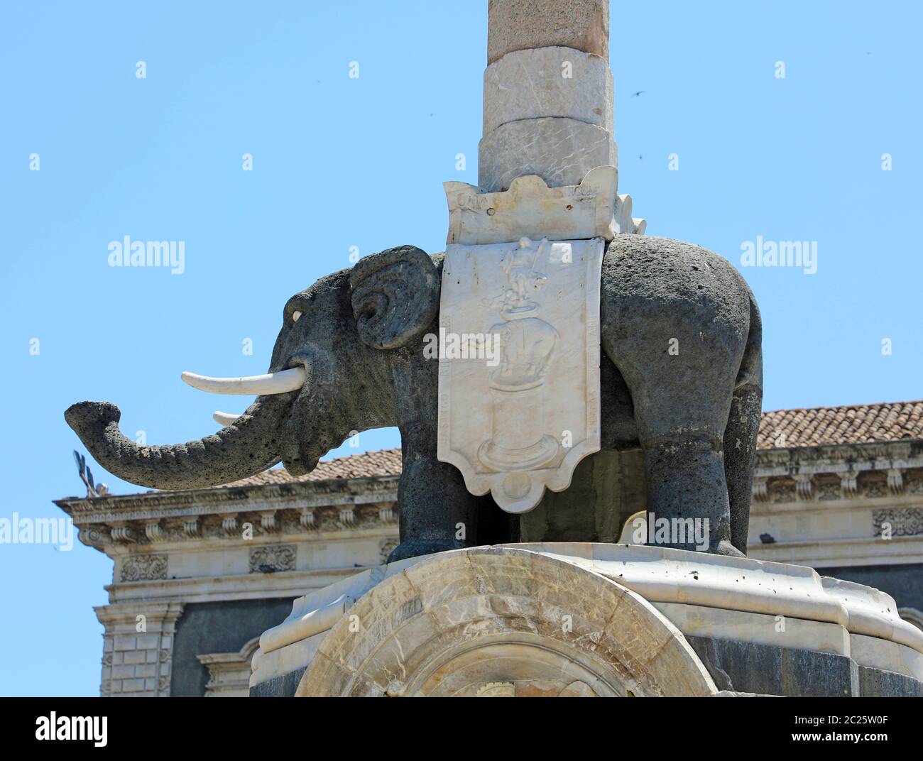 Black Elephant à Catane, Sicile, Italie Banque D'Images
