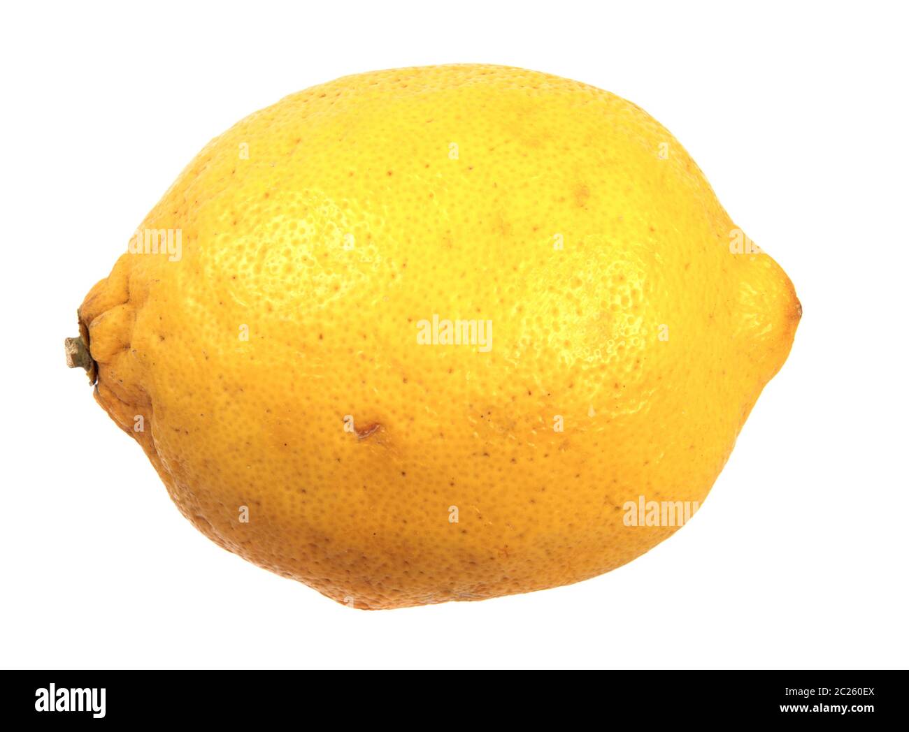 Parfumé au citron jaune mûrs sur un fond blanc. Banque D'Images