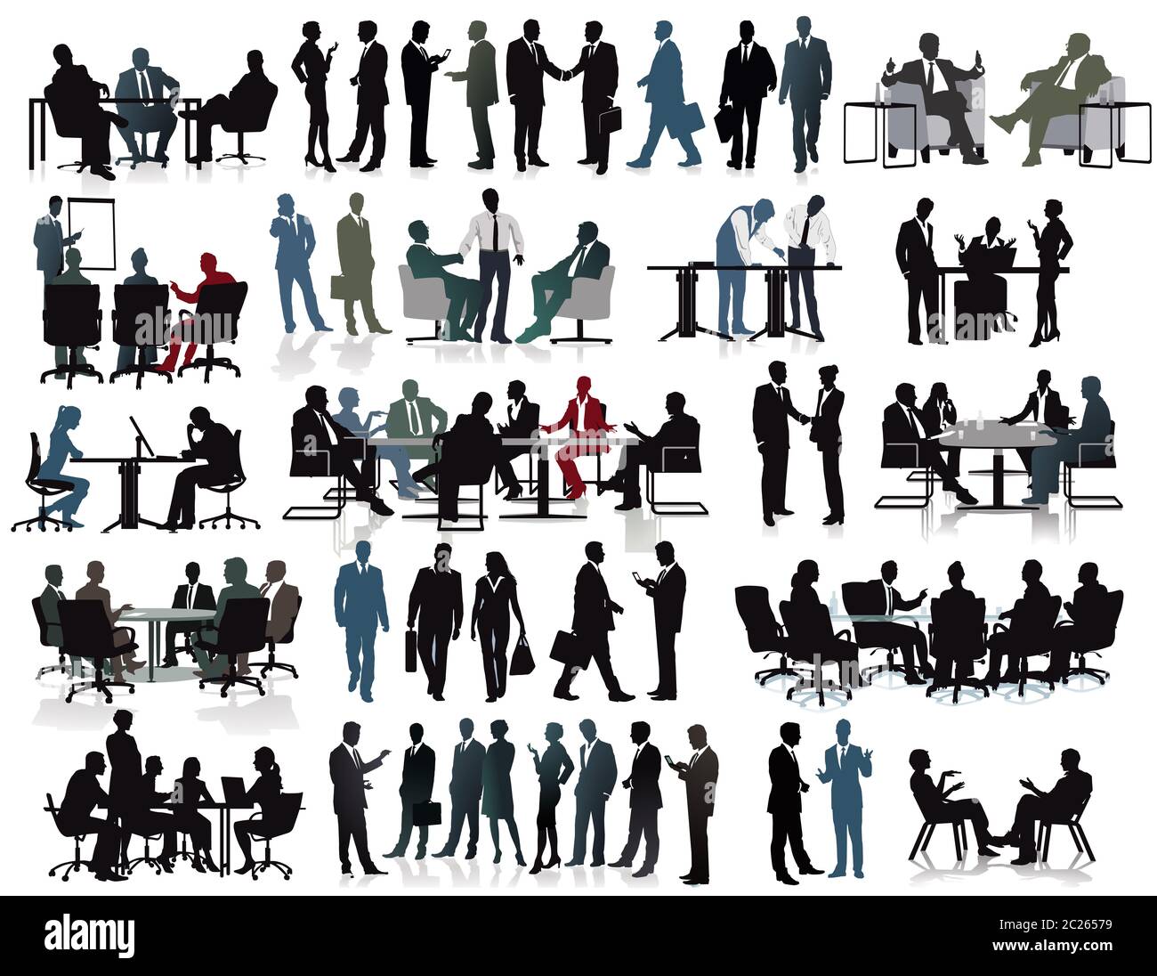 Équipe Entreprises de coopération - illustration Banque D'Images