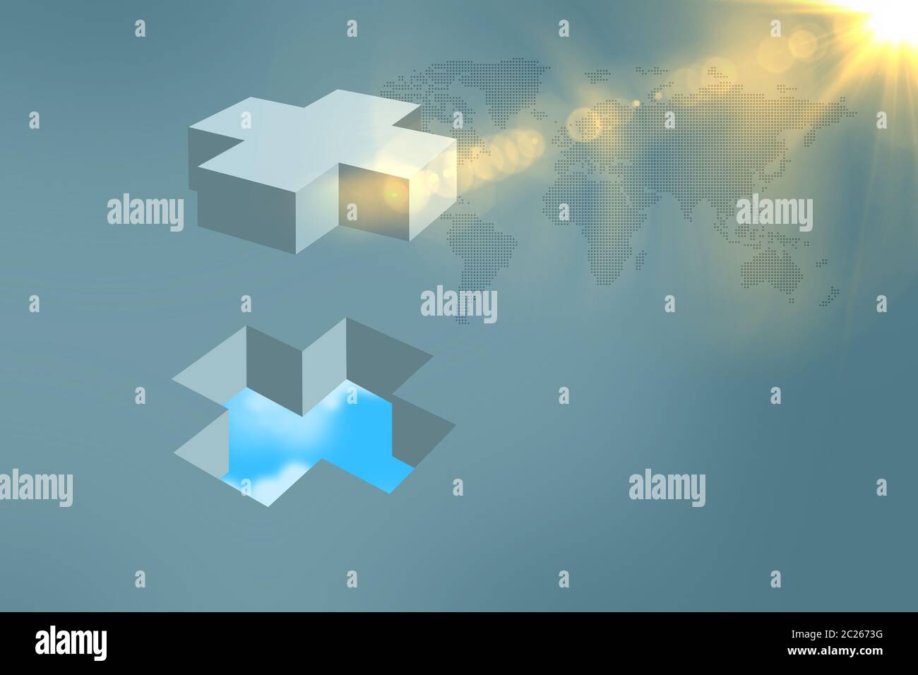 Résumé Contexte de soins médicaux ; Résumé Contexte approprié pour les soins médicaux et les actualités, 3D Render, 3d illustration Banque D'Images