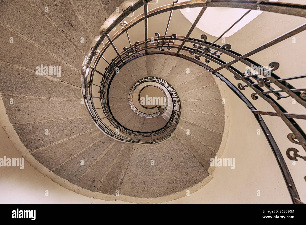 Escaliers en spirale élément architectural d'un bâtiment historique Banque D'Images