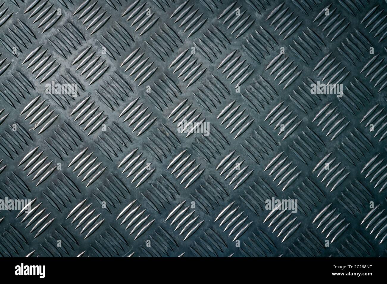 Metal Industriel checker plate. Metal checker plate texture background. Pour checkerplate métal anti skid. Feuille de métal en relief-de-chaussée. Bump argent grou Banque D'Images
