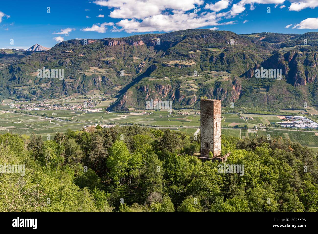 Trois Castle Walk, Kreideturm, Tyrol du Sud Banque D'Images