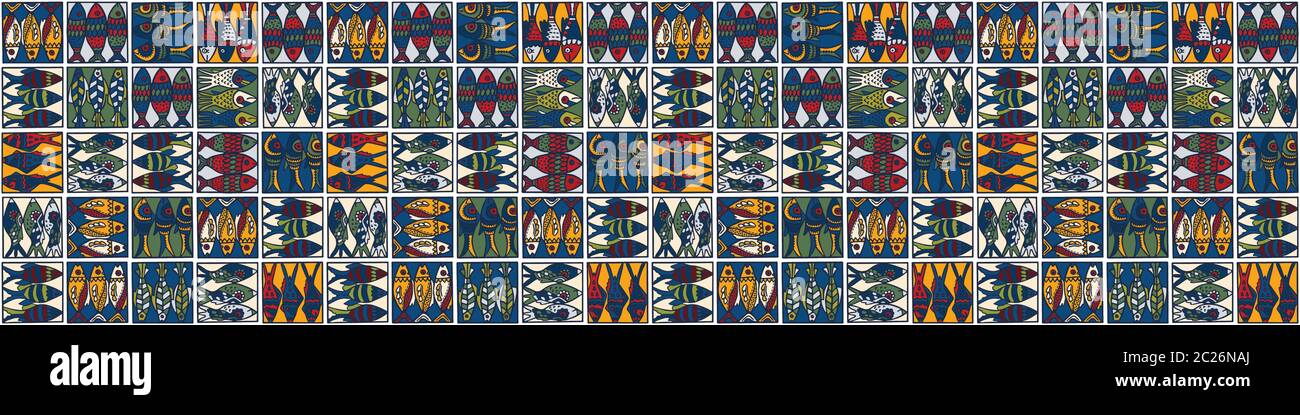 Soudines de poissons diagramme vectoriel sans couture des poissons grillés. Lisbonne St Antonio Festival traditionnel portugais de la cuisine. Juin rue Portugal Illustration de Vecteur