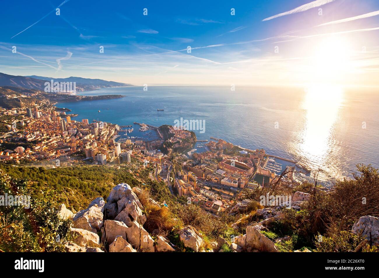 Gratte ciel monaco sunrise Banque d'image et photos Alamy
