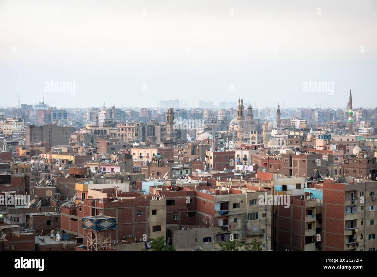 Paysage au coucher du soleil au Caire Egypte Banque D'Images