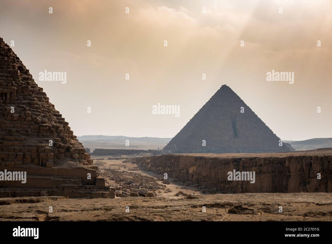 Pyramides de Gizeh Le Caire Egypte Banque D'Images