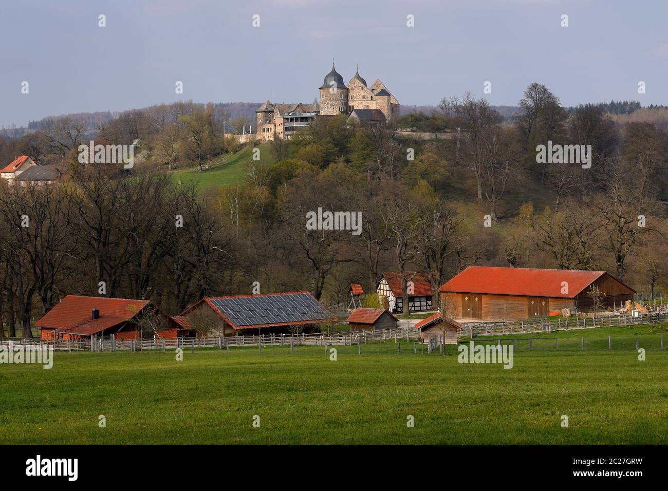 Ferme avec grange et écurie Banque D'Images