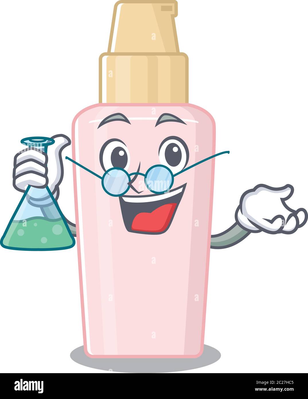 Caricature caractère de la fondation SMART Professeur travaillant sur un laboratoire Illustration de Vecteur