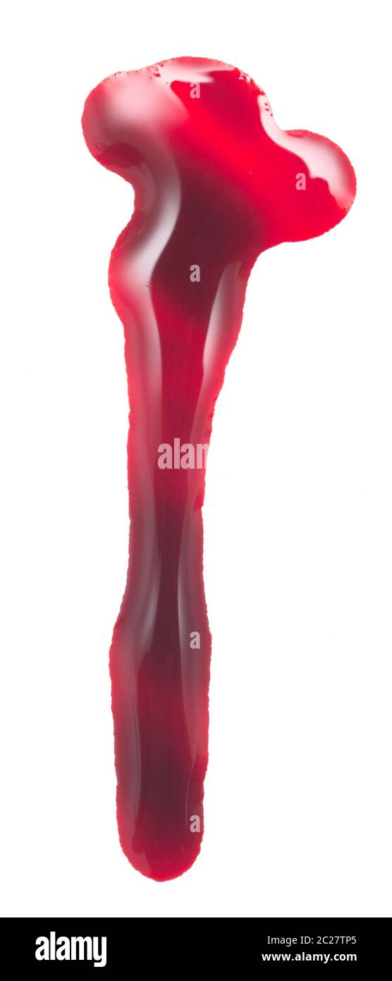 Sang sur white Banque D'Images