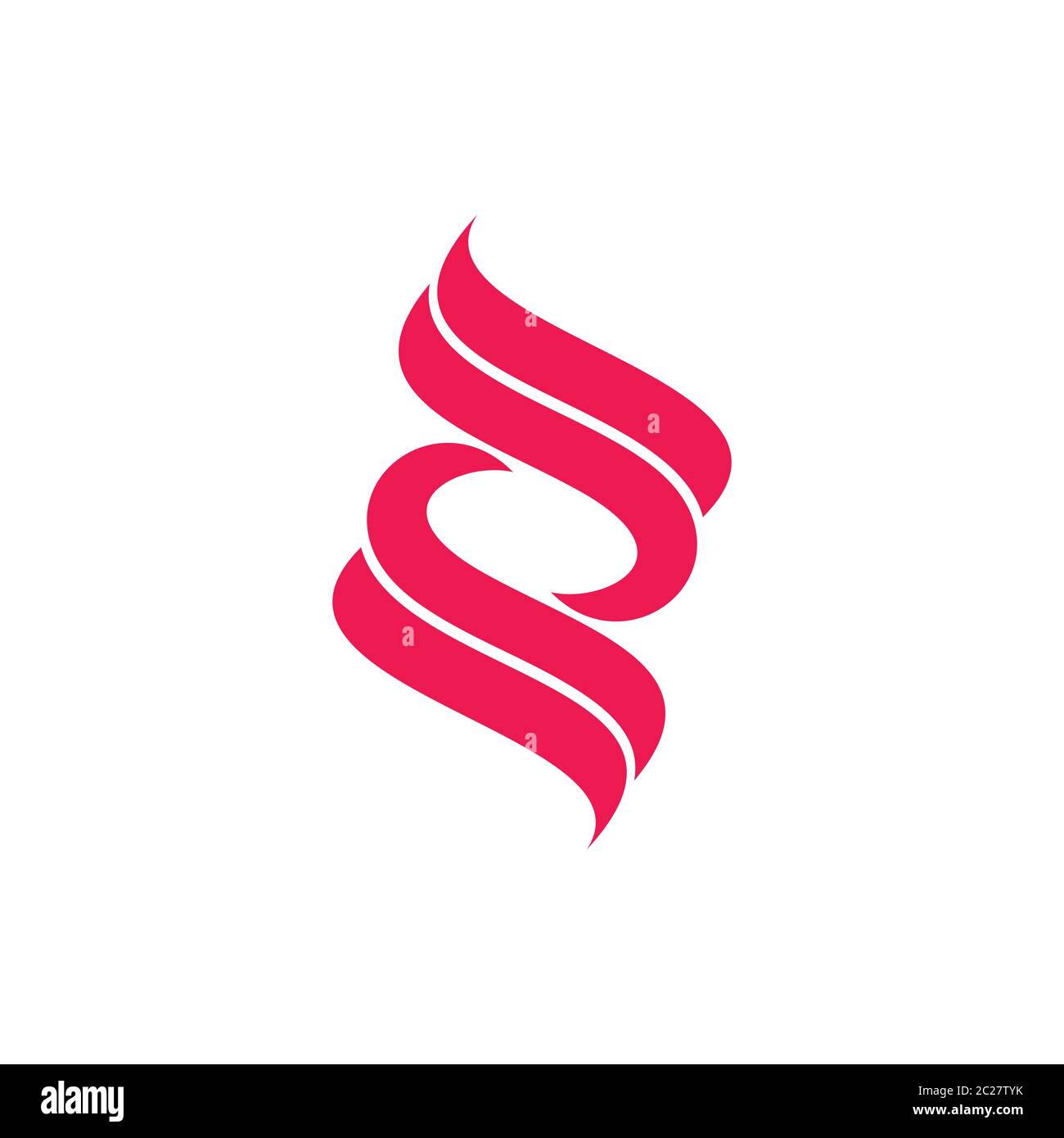 twist 3d mouvement ruban courbes logo vecteur Illustration de Vecteur